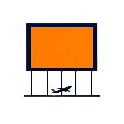 Airport advertising placement illustration