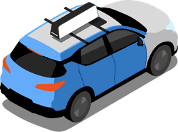 Rooftop light box placement illustration